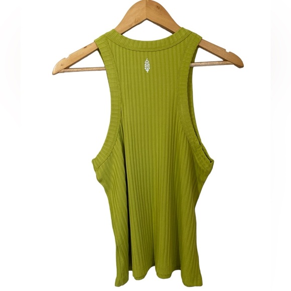 Free People Blissed Out Yoga Tank Top in Sparkling Citrus Green Size Large - Picture 6 of 9